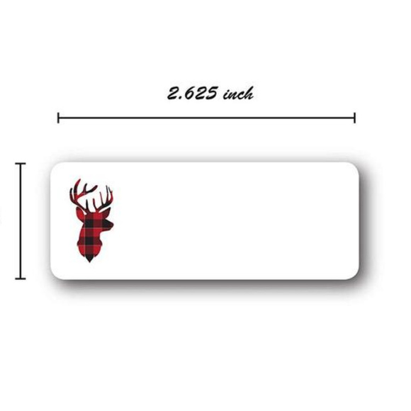 300 buffalo plaid blank sticker labels - Picture 3 of 7